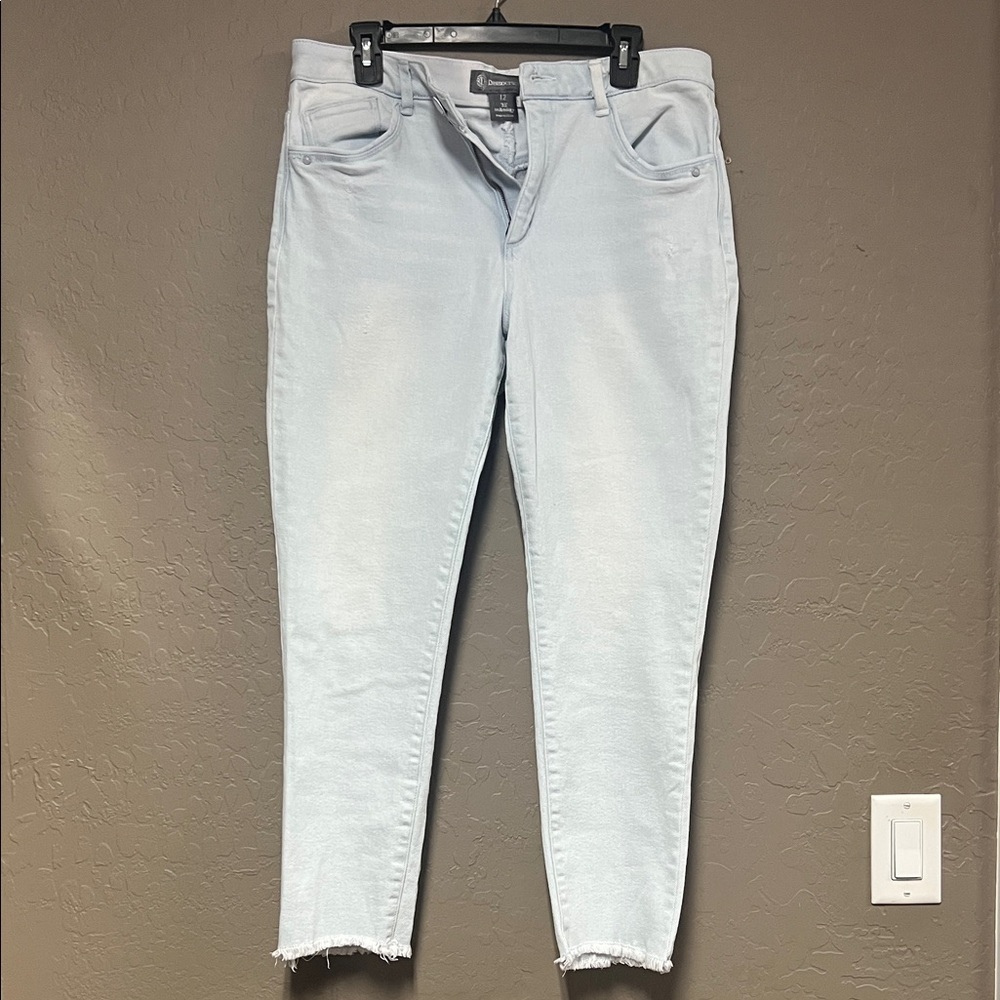 Democracy AB Technology Light Blue Ankle Raw Hem Jeans